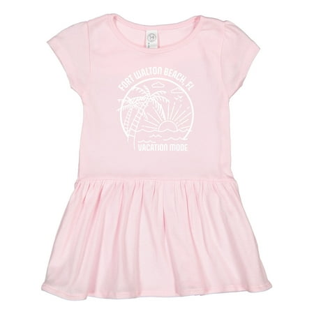 

Inktastic Summer Vacation Mode Fort Walton Beach Florida Gift Toddler Girl Dress