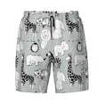 thumbnail image 4 of Lsque Mens Swim Trunks African Animals Pattern - Bathing Suit Compression Liner - Beach Swim Shorts Swimwear - (S-3XL) - Stretch Quick Dry -Small, 4 of 9