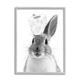 thumbnail image 4 of Stupell Industries Rabbit & Toilet Paper Bathroom Animals & Insects Painting Gray Framed Art Print Wall Art, 4 of 5