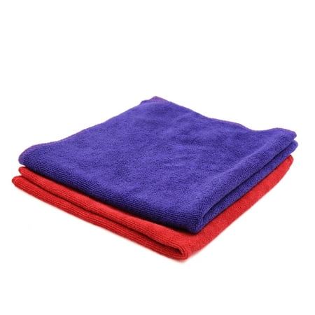 2 Pcs Water Absorbent Microfiber Fabric Car Clean Cloth Towel No-scratched for Auto Door Glass Purple (Best Way To Clean Glass Doors)