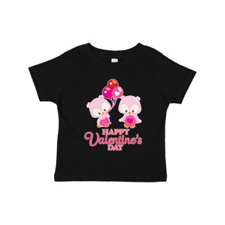 Tstars Dinosaur Valentine's Day Kids Shirt - "I Love You This Much" T-Rex Hug Tee For Toddler Boys