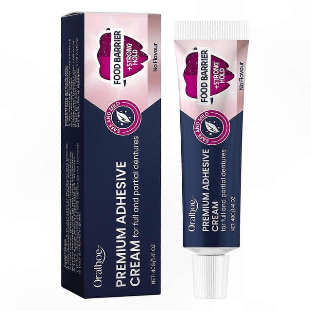 Denture Adhesive for Upper Lower or Partials Extra Strong Waterproof Hold Secure Fit for All Day Comfort