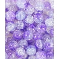 thumbnail image 2 of QZS Crackle Glass Beads,10mm/0.4in Round Crystal Craft Beads,100pack Jewelry Making Decoration,Earrings Making Supplies(Purple), 2 of 6