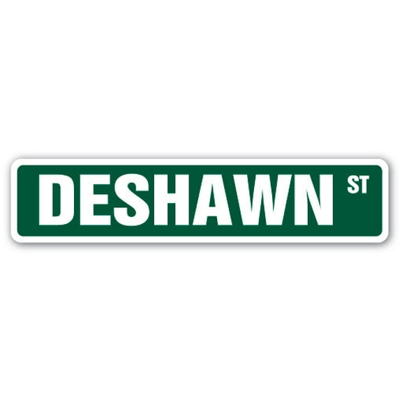 DESHAWN Street Sign Childrens Name Room Sign | Indoor/Outdoor | 36" Wide