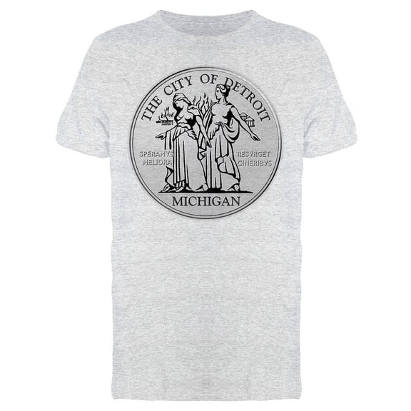 Us City Button T-Shirt Men -Image by Shutterstock, Male Large