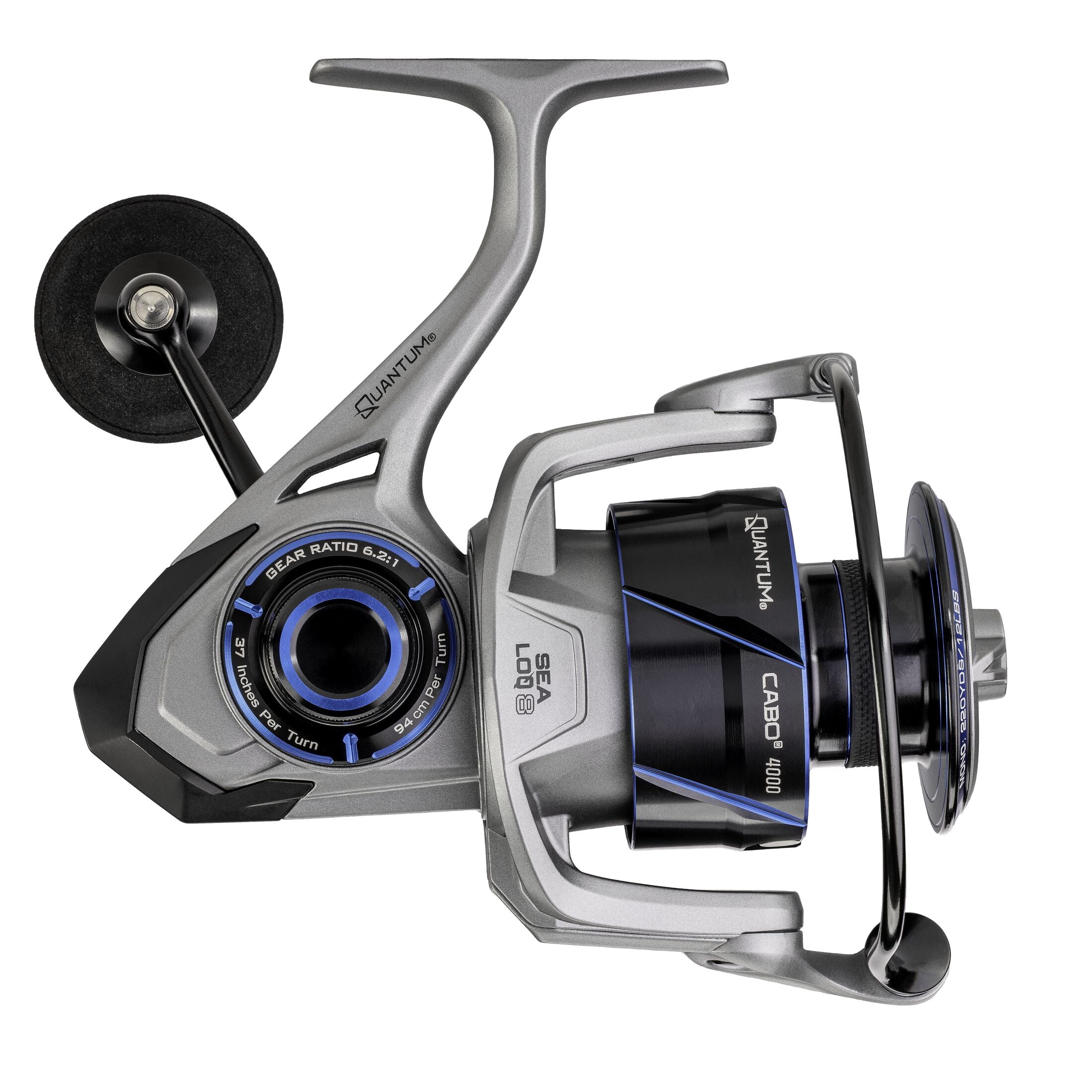 Quantum Cabo Spinning Fishing Reel, Size 4000, 6.2:1 Gear Ratio, 6+1 Bearings