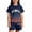 Navy, variant on Shachafan Gradient Letter Print Summer Outfits For Kids Boys And Girls Casual Two Piece Home Baby