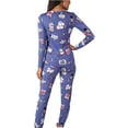 thumbnail image 3 of Munki Munki Womens Costco Print 3 Piece Pajama Set, 3 of 4