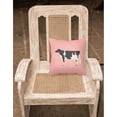 thumbnail image 2 of Pink Check Themed Fabric Decorative Pillow, 2 of 2