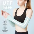 thumbnail image 3 of style1 6 pares de mangas de protección solar de seda de hielo para mujer, protección solar para conducir, mangas finas antiultravioleta de verano, tamaño mediano, 3 of 5