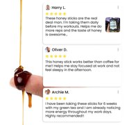 BetterAlt Pure Himalayan Shilajit Honey Sticks with Organic Honey & Saffron – Natural Energy & Wellness Support – 30ct