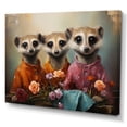 thumbnail image 2 of Designart "Mischievous Meerkats Amid Blooming Madness" Laundry Canvas Art Print, 2 of 7