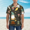 thumbnail image 4 of Disketp Hawaiian Shirts For Men,Gnome Insect Frog Print Mens Casual Short Sleeve Button Down Shirts Beach Shirt, 4 of 8