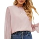 thumbnail image 3 of Blusa De Mujer, Fibra De Poliéster Transpirable, Manga Larga, Cuello Redondo, Blusa De Doble Capa Para Mujer Para El Trabajo, 3 of 6