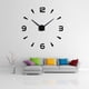 thumbnail image 5 of Reloj de pared europeo estereoscópico 3D grande, creativo y de lujo, para decoración del hogar y la oficina (esfera negra con espejo, sin batería), 5 of 7