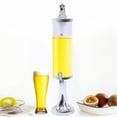 thumbnail image 3 of Miumaeov 3L Beer Tower Beverage Dispenser with LED Colorful Shining Lights and Ice Tube, Keep Beverages Ice Cold, Clear Fashionable Drink Dispenser for Home/Bar/Party/Gameday (Silver), 3 of 10