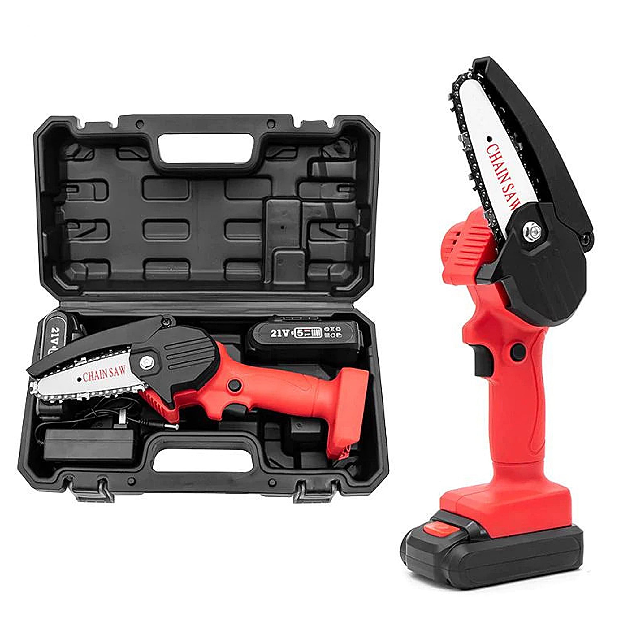 Milex Mini Chain Saw - 24V Battery, 15cm Cutting in 10 Seconds