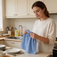 thumbnail image 6 of Btomtd Soft Absorbent Face Towels for Home Bathroom, Breathable Hand Towels, Bath Towels for Drying and Washing, Size 29.5" x 13.8", Light Blue, 6 of 6