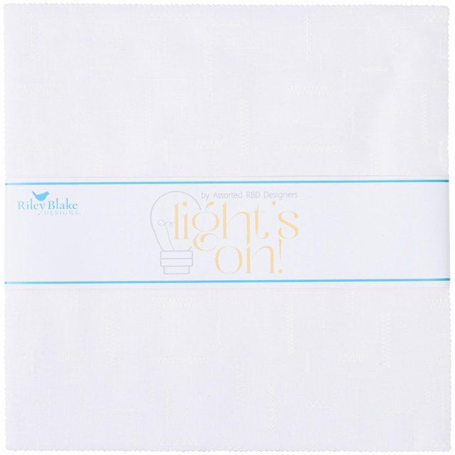Lights On 10"" Stacker 42 10-inch Squares Layer Cake Riley Blake Designs 10-14470-42