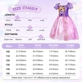thumbnail image 3 of Jurebecia Girls Princess Costume, Floral Puffy Dress for Halloween Cosplay, Kids Birthday Party Dress with Accessories 6(4-5Years), 3 of 18