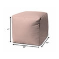 thumbnail image 2 of 17" Cool Pale Pink Blush Solid Color Indoor Outdoor Pouf Ottoman, 2 of 5
