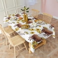 thumbnail image 3 of Highland Cow Sunflower Cow Pattern Rectangle Tablecloth 60"x102",Waterproof Polyester Rectangle Table Cloth, Wipeable Spillproof Polyester Tablecloth for Dining, Camping, Indoor and Outdoor, 3 of 6