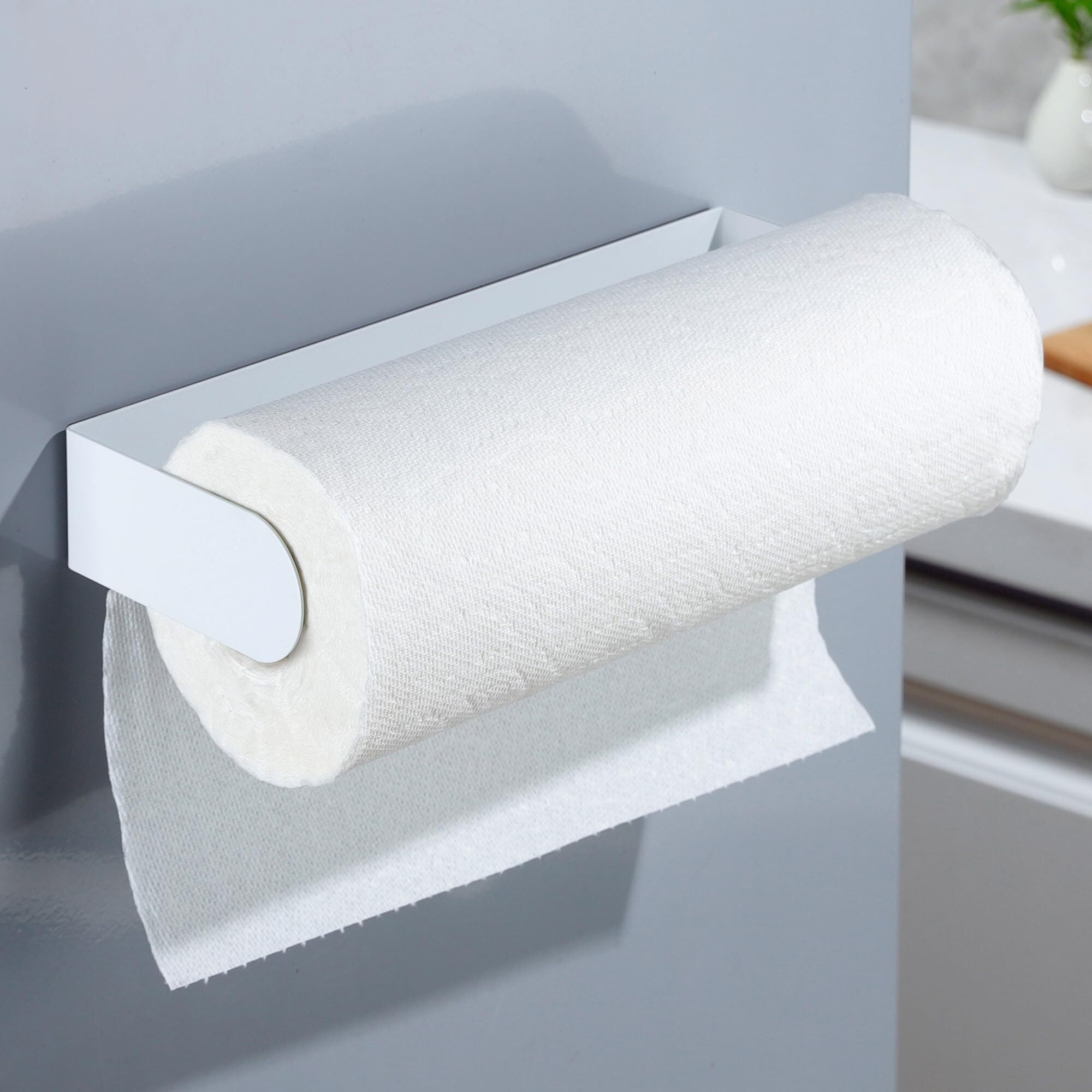 Rubbermaid Plastic Paper Towel Holder White Easy Tear Kitchen Dispenser Cabinet Wall Mount Walmart