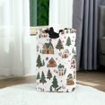 thumbnail image 6 of Yayeee Freestanding Laundry Hamper with Handle Collapsible Large Storage Basket for Clothes, Brown Christmas House, 6 of 7