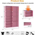 thumbnail image 3 of Closet Organizer 8 Cube Storage Shelves Portable Closet Clothes Organizers and Storage Stackable Cubby Shelving for Closet Bedroom Living Room Pink, 3 of 16
