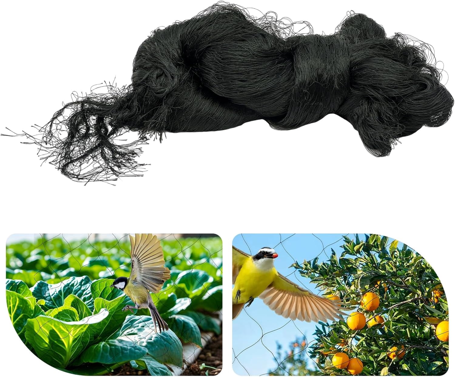 Miumaeov 50x100ft Garden Bird Netting,Heavy Duty Reusable Garden Fence Net Protect Vegetable Plants Fruit Tree Chicken Coop from Birds and Other Animals