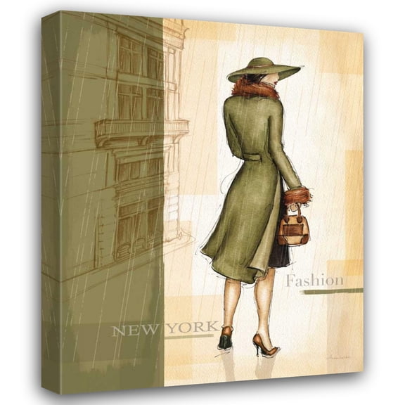 Andrea Laliberte 26x32 Gallery Wrapped Canvas Wall Art Titled - Rain New York