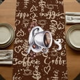 thumbnail image 5 of Coffee 90 Inch Table Runner, Vintage Art Pastoral Farmhouse Dresser Scarf Cotton & Linen Tablerunner for Dining/Kitchen Island/Holiday Party Décor 13" x 90", 5 of 9