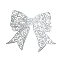 geerera Bow PVC Table Mat, Waterproof and Heat-Resistant Placemat, Table Decoration for Valentines Day, Holiday Dining, Party Table Setting