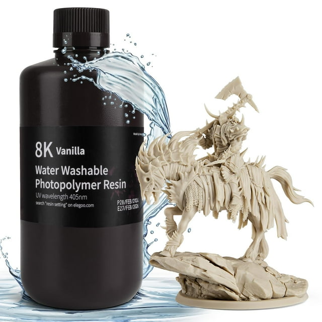 Impresora 3D de resina ELEGOO 8K, lavable con agua, 1000 g, 405 nm, LCD