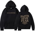 thumbnail image 1 of Faith Over Fear Sweat à Capuche Chrétien Sweat à Capuche Jésus Tendance, 1 of 8