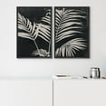 thumbnail image 2 of IDEA4WALL Framed Canvas Print Wall Art Set Mid-Century Geometric Palm Leaf Plants Fine Art Decorative Bohemian Minimalist Chic Artwork for Living Room, Bedroom, Office - Black 24"x36"x2, 2 of 5