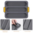 thumbnail image 3 of French Bread Baking Pan, Non-Stick Perforated French Baguette Bread Pan, 3 of 4
