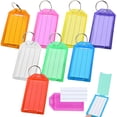 thumbnail image 1 of 8 llaveros en los que se puede escribir, llaveros de plástico, etiquetas de identificación, etiquetas con nombre para maletas, llaveros de plástico en 8 colores para llaves, equipaje, maletas, 1 of 6