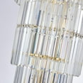 thumbnail image 5 of Posiosa Luxury Modern Long Staircase K9 Chandeliers Gold Top Design 10-Tier Large Foyer Entrance Chandeliers for High Ceiling Big Crystal Chandelier(Height 78.7 inch 20 Lights), 5 of 6