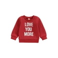 thumbnail image 2 of Elippeo Toddler Kids Girls Boys Sweatshirt 6M 12M 18M 24M 3Y 4Y Letter Print Crew Neck Long Sleeve Pullovers Tops Autumn Winter Casual Hoodies, 2 of 9