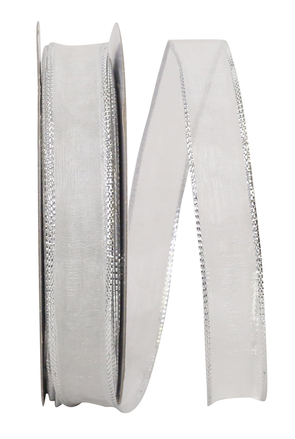 The Ribbon Roll - T25475W-981-03J, Sheer Metallic Edge 2 Wired Edge Rd ...