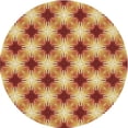 thumbnail image 1 of Ahgly Company Machine Washable Indoor Round Transitional Orange Area Rugs, 3' Round, 1 of 7