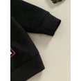 thumbnail image 6 of Bagilaanoe 2Pcs Toddler Baby Girl Boy Valentine's Day Clothes Letter Print Long Sleeve Sweatshirt Tops + Sweatpants 6M 12M 18M 24M 3T Kids Pants Set, 6 of 9