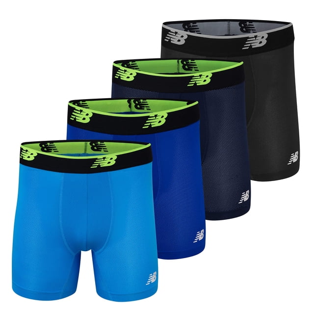 Calzoncillo Boxer New Balance Standard Mesh 5 para hombre, paquete de 4 unidades