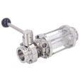 thumbnail image 1 of In Line Sight Glass, Quick Connect  Pipe Sight Glass With Clamp End, Stainless Steel Sanitary Straight Sight Glass For Liquid Gas Steam, 360 Observation, 1 of 8