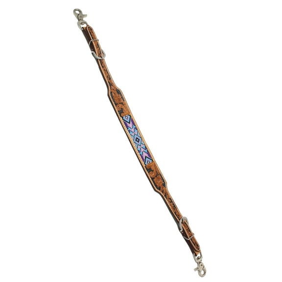 Western  Tack Floral Tooled Leather Wither Breast Collar Strap  10512