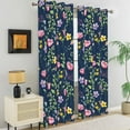 thumbnail image 5 of Farmhouse Plant Floral Blackout Window Curtains for Living Room,Thermal Insulated Curtains,52x84 Inch,Set of 2, 5 of 6