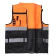thumbnail image 1 of Class 2 High Visibility  Vest, with Dual Tone Reflective Strips and Multiple Pockets, for Construction, 1 of 8