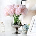 thumbnail image 2 of 2 Bouquets Artificial Peonies, 10 Heads Fake Flower Silk Peony For Wedding Home Office Hotel Window Sill Decoration, Centerpieces(Light Pink), 2 of 5