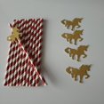 thumbnail image 4 of Sorbete de Papel Franja Servicio de Shower Suministro para Niños Accesorio Disponible Navidad rojo Yuyangstore Paja de papel de unicornio, 4 of 8